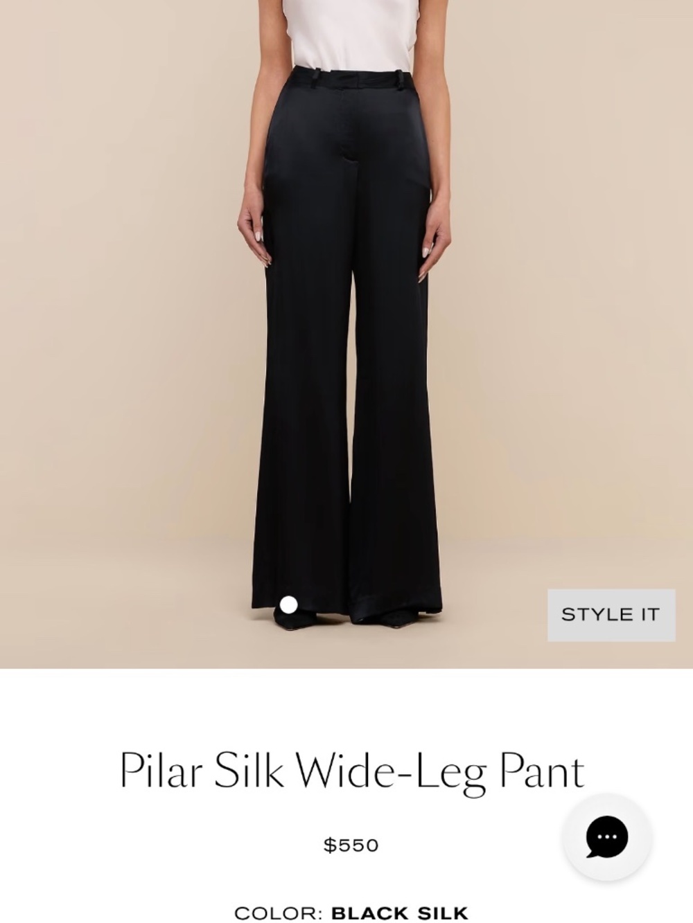 L’Agence silk pilar pants black size 8